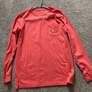 Ivory Ella long sleeve coral shirt